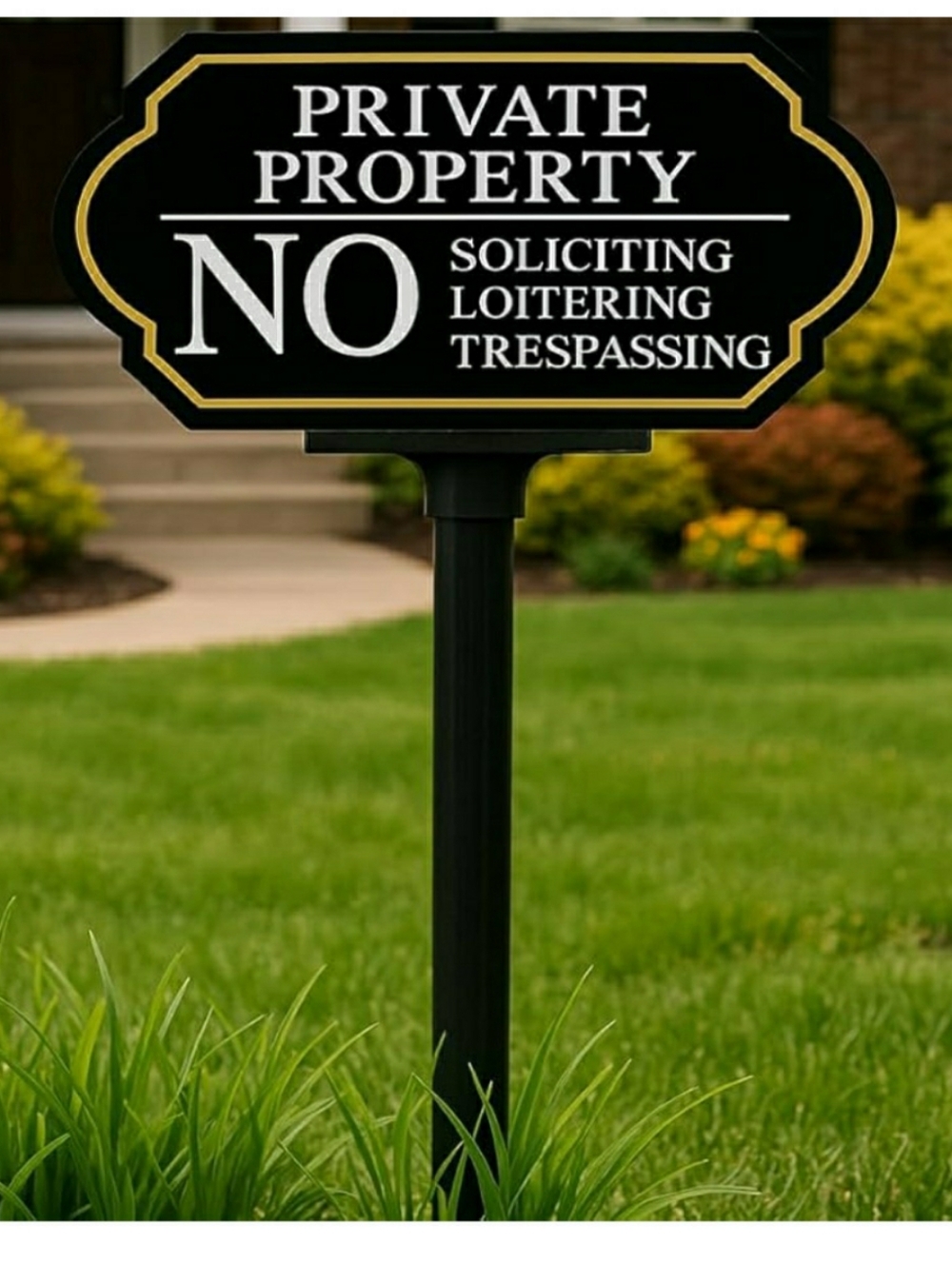 PRIVATE PROPERTY NIP Yard Sign With Stake 14×7" /37" High